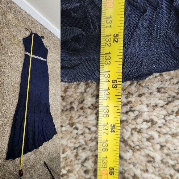 Trixxi Dress Navy Blue Size 1 NWT - Trixxi Prom Dress - Picture 12 of 15